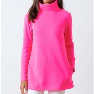Dudley Stephens Cobble Hill Turtleneck Neon Pink L